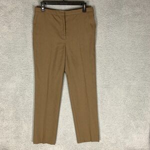 Max Mara Trouser Pants Womens Actual 30‎ Tan Wool Straight High Rise Work Career